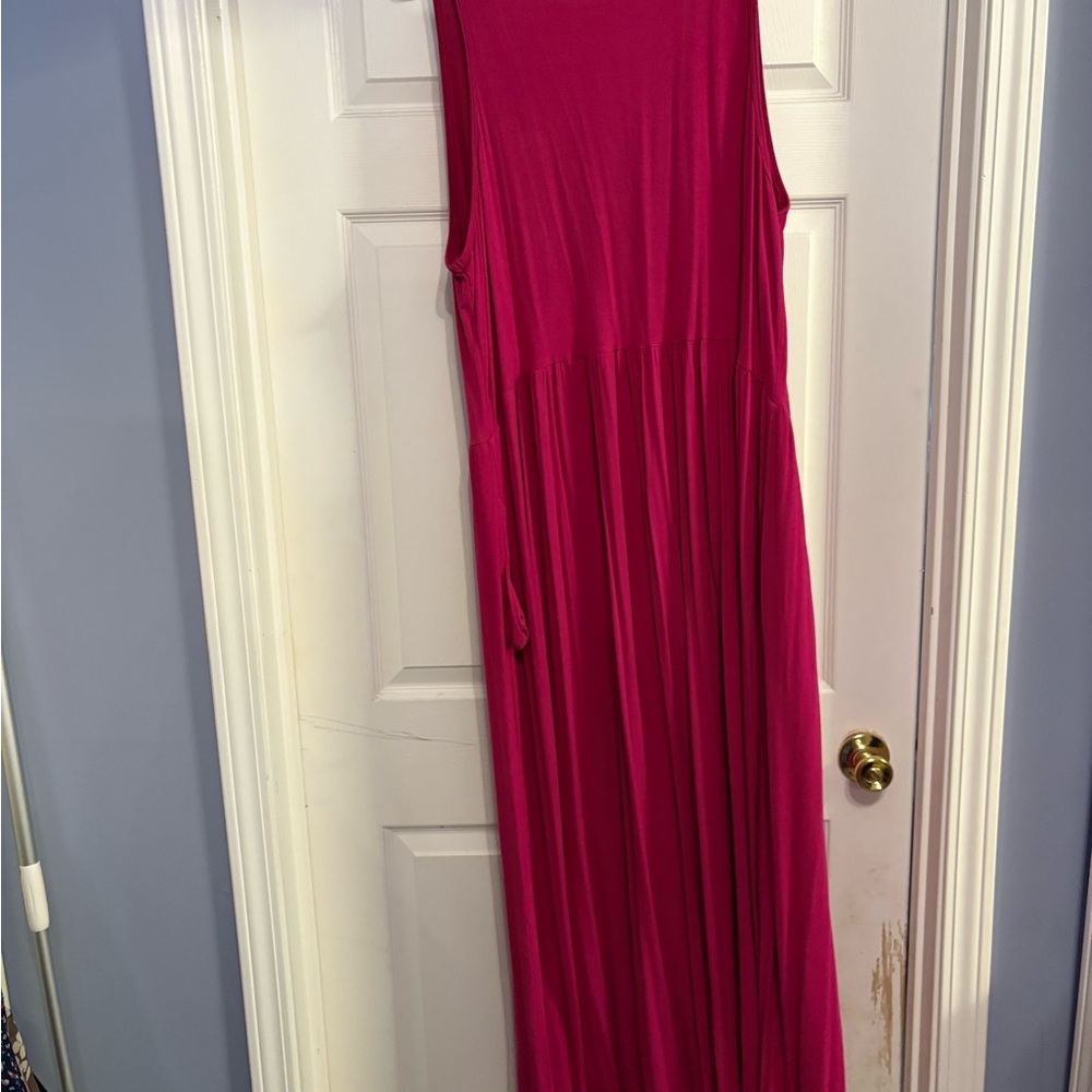 Ava & Viv Sleeveless Pink Maxi Dress - Picture 4 of 4